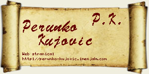 Perunko Kujović vizit kartica